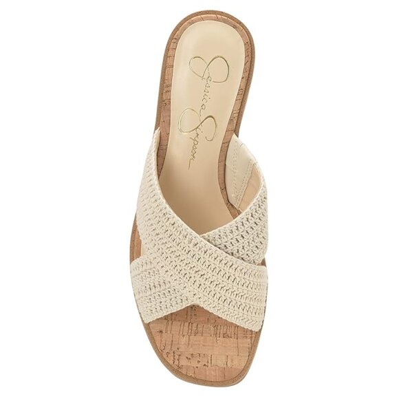 NEW Jessica Simpson Ediza Crochet Platform Sandal in Off White Sz. 11 - Picture 3 of 7